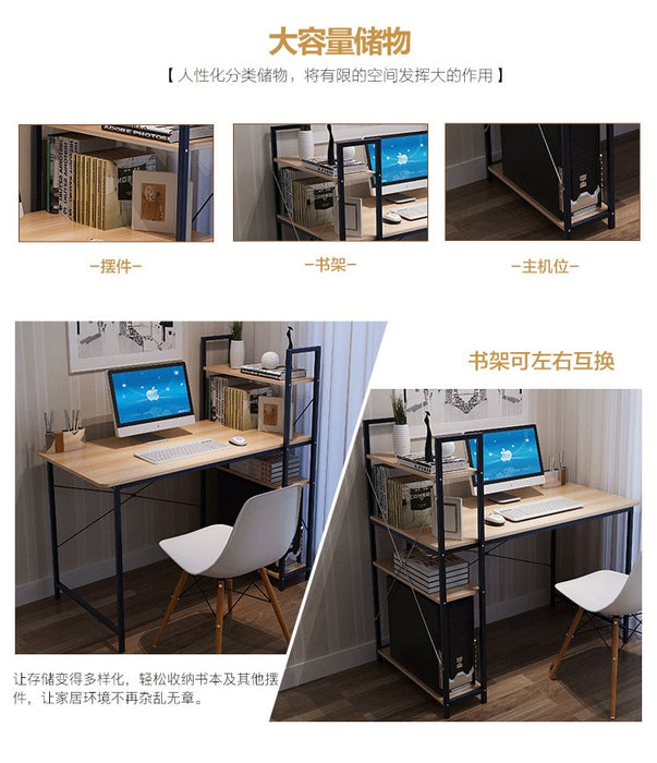 Steel wood desktop computer desk - Newtrendforyou