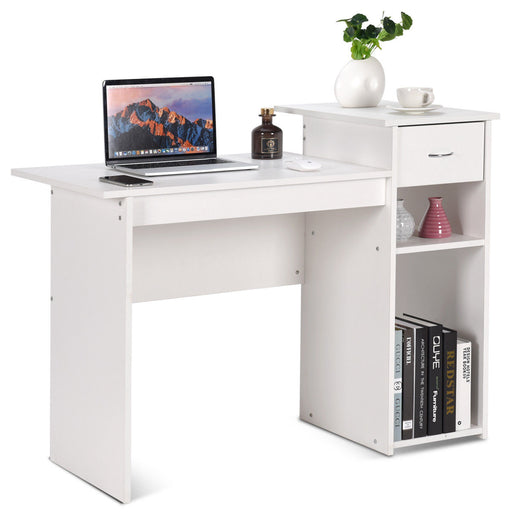 Costway Computer Desk PC Laptop Table w/ Drawer and Shelf - Newtrendforyou
