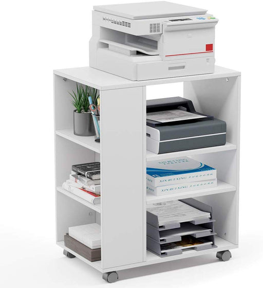 Modern Printer Cart File Cabinet with Storage on Wheels - Newtrendforyou